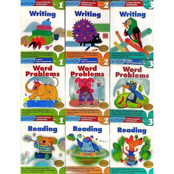 Buku Pelajaran Kumon Math Workbooks Word Problems, Writing Reading