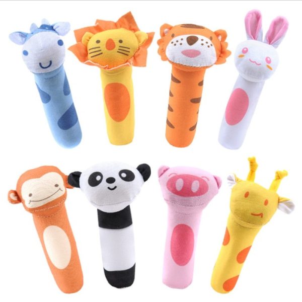 Mainan bayi bunyi Rattle Stick, Rattle genggam, Rattle plush mainan