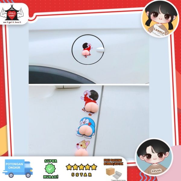 Stiker mobil squishy, Pelindung benturan mobil pintu, Funny bumper