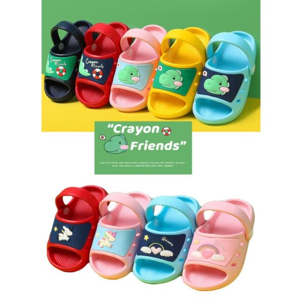 Sandal slop dinosaurus unicorn anak, Sandal slop eva model tali