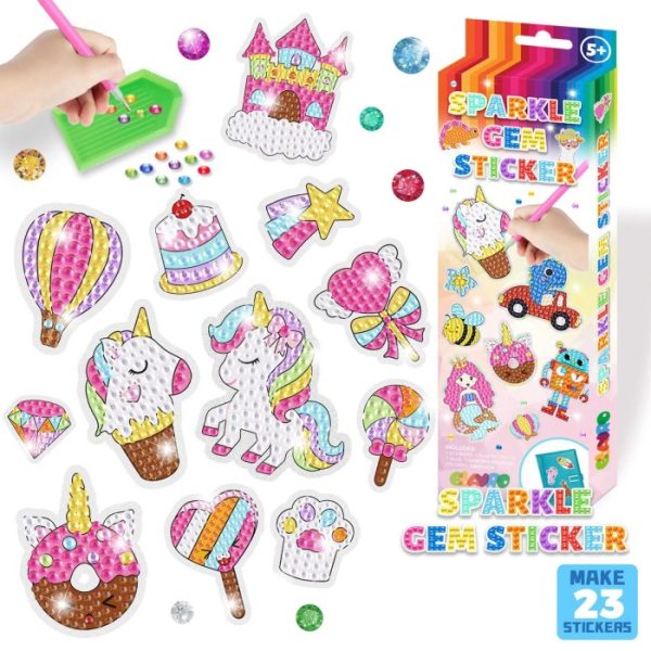 Mainan stiker kristal gem,DIY 5D Diamond painting, Sparkle Gem Sticker