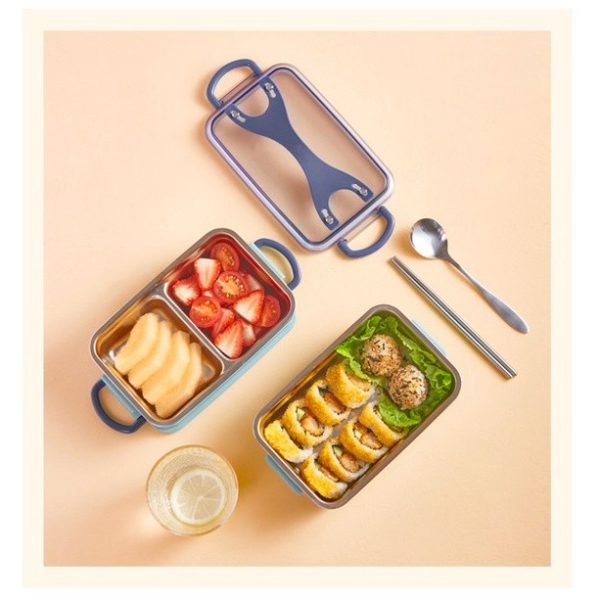 Kotak bekal 2 tingkat, Lunch box stainless 2 tingkat, Bento stainless