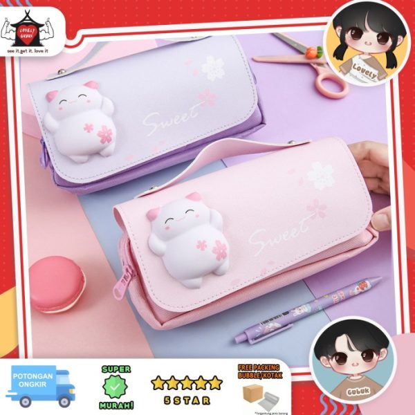 Kotak pensil squishy tenteng lucu, Squishy Pencil case