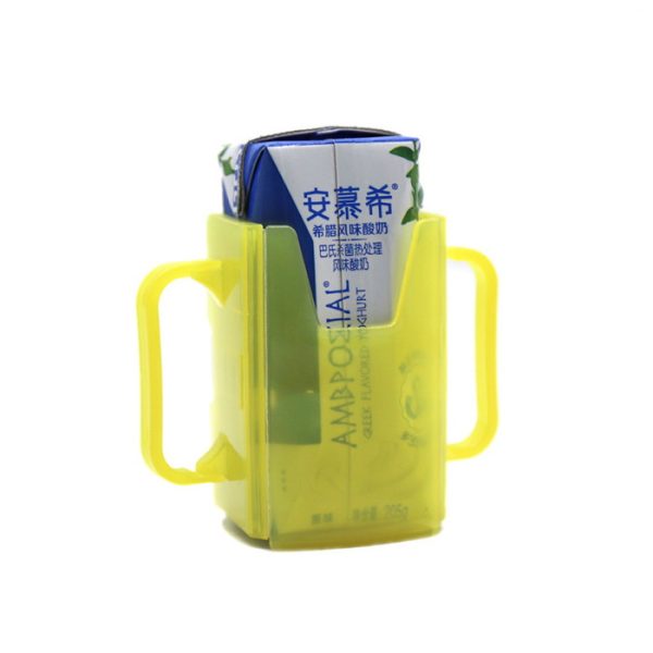 Baby cup holder, tempat minuman kotak juice, susu, teh, penahan minuma - Kuning