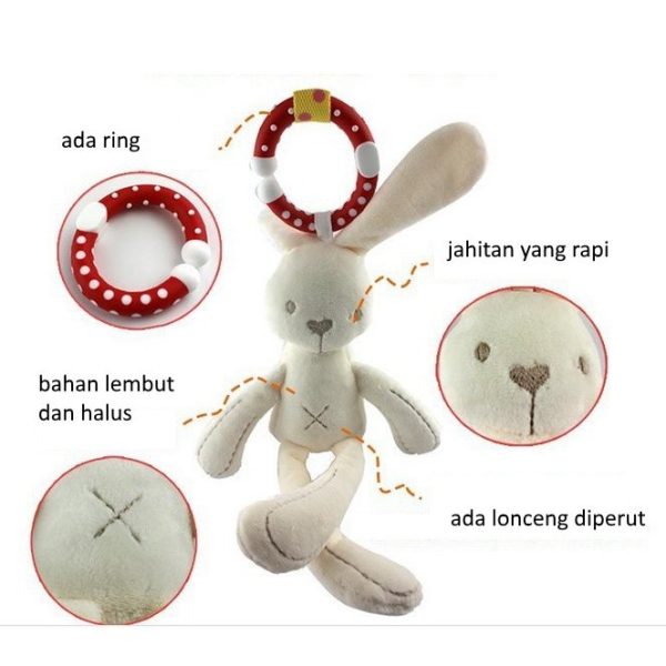 Boneka rattle mamas papas bunny beruang, Rattle bayi mamimaya papas