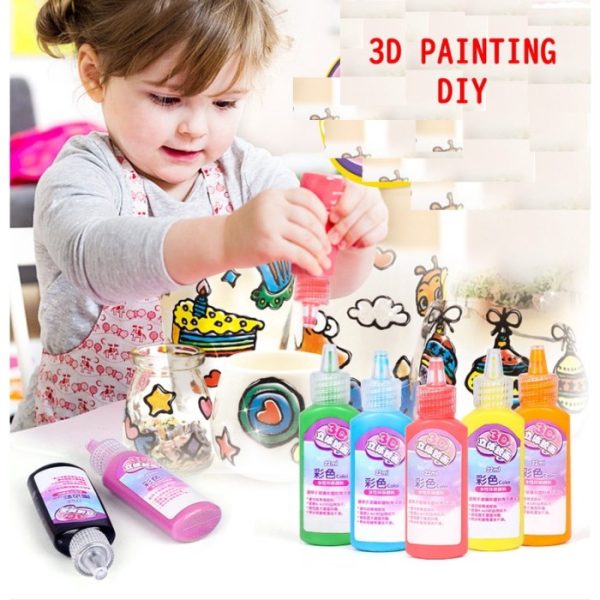 Mainan kerajinan tangan glue painting, Craft art 3D instant sticky art