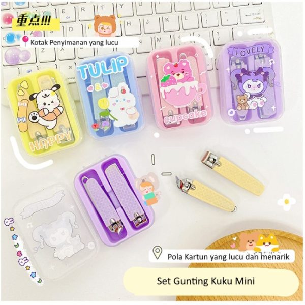 Gunting kuku satu set isi 2, Gunting kuku kecil dengan motif kartun