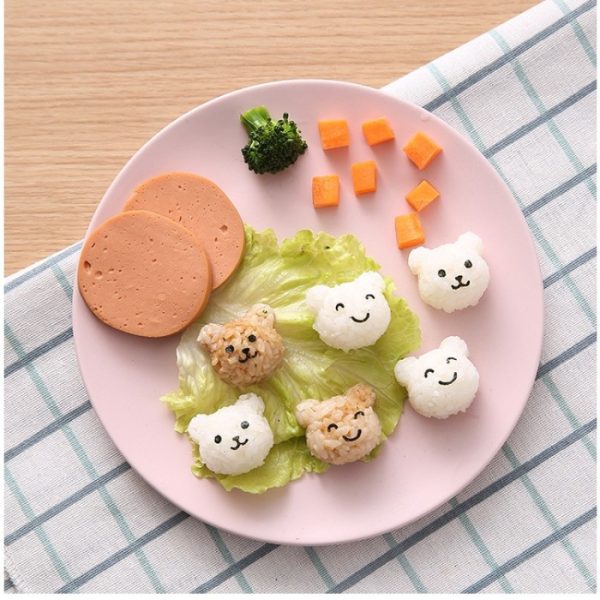 Cetakan bento beruang mini, Mini Bear Bento Mould with nori puncher