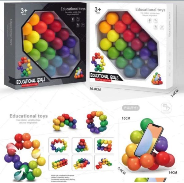 Mainan educational goal ball, Assemble art ball Puzzle bola magnetik