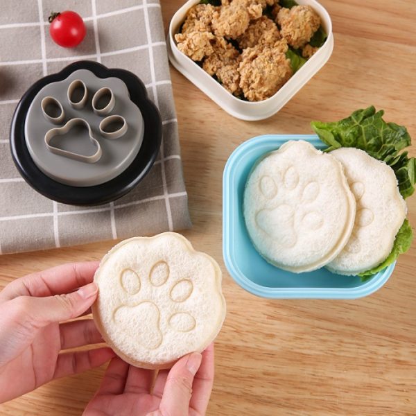 Cetakan roti sandwich jejak kaki paws, Cetakan bento Paws Roti Bekal