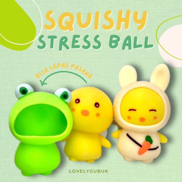 Mainan squishy lentur lucu, Squishy Penghilang Stress Boba Little Duck