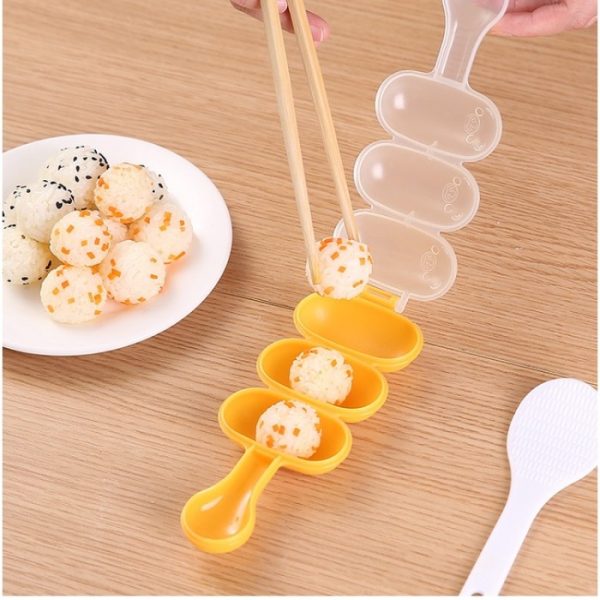 Cetakan bento bulat guncang, Ball Bento mould shake, Rice ball shaker - Image 2