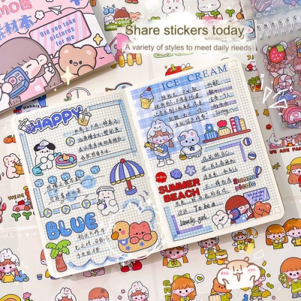 Stiker semi transparan PET bentuk kalender 50 lembar - Image 2