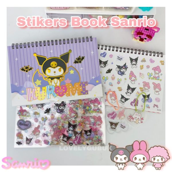 Stiker semi transparan Sanrio PET Kertasd bentuk kalender 10 lembar