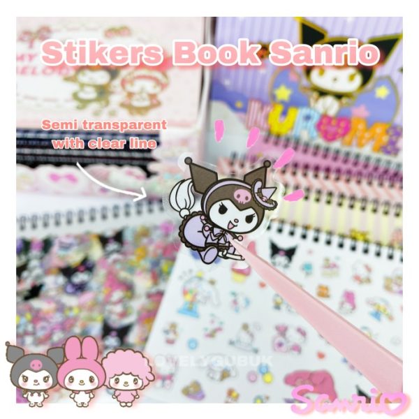 Stiker semi transparan Sanrio PET Kertasd bentuk kalender 10 lembar - Image 4