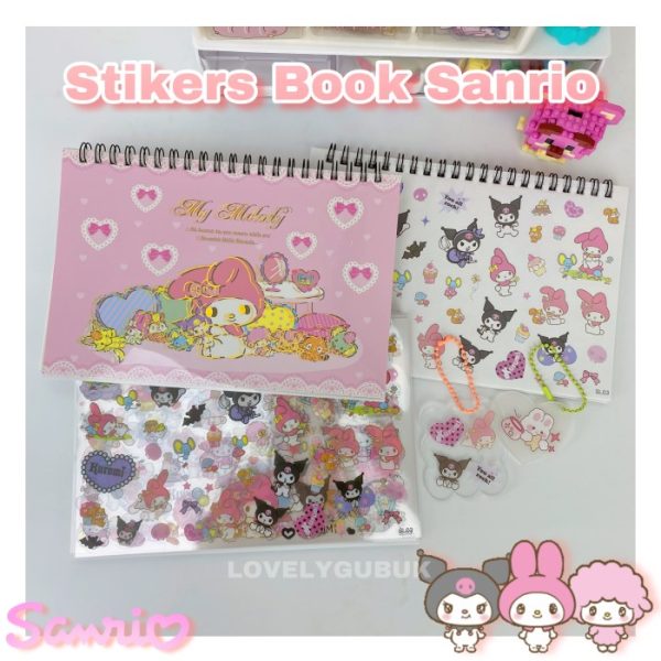 Stiker semi transparan Sanrio PET Kertasd bentuk kalender 10 lembar - Image 5