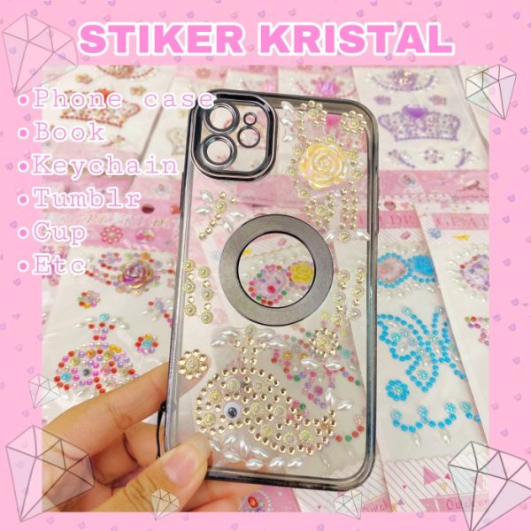 Stiker 3D kristal drill gem,Stiker kristal diamond gem,Crystal Sticker - Image 2