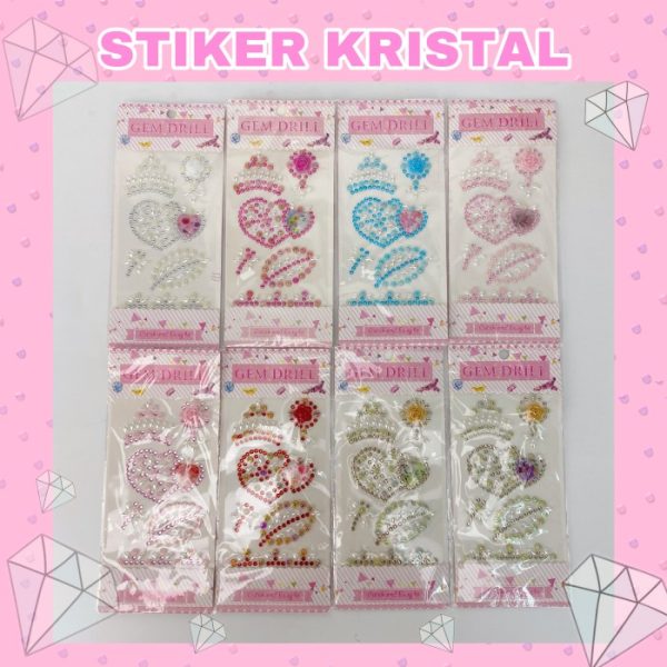 Stiker 3D kristal drill gem,Stiker kristal diamond gem,Crystal Sticker - Image 4