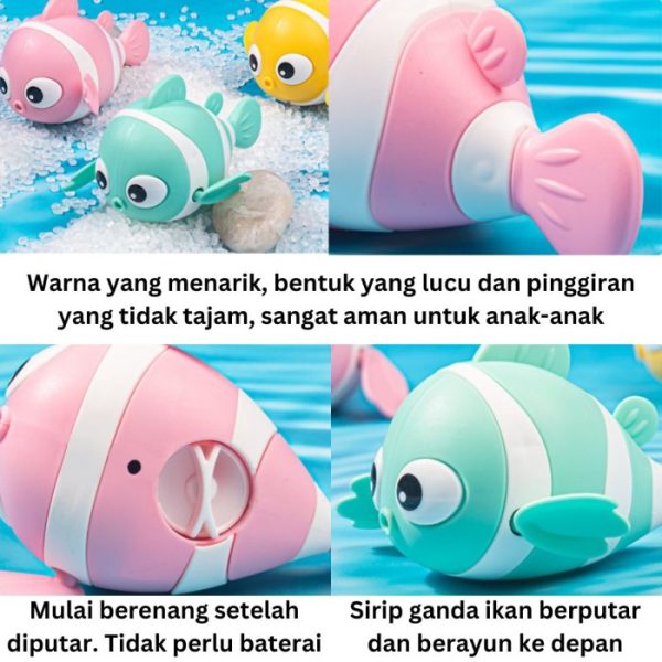 Mainan Mandi ikan badut berenang, Mainan clown fish berenang - Image 2