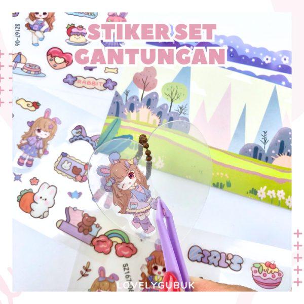 Stiker dengan background set kotak, Stiker souvernir art and craft - Image 3