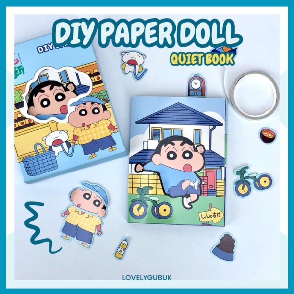 Mainan kerajinan tangan DIY art paper doll, DIY Mini Busy quite book