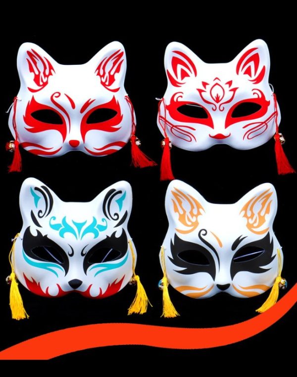 Topeng lucu serigala fox nezha, Mask Topeng cosplay lucu - Image 5