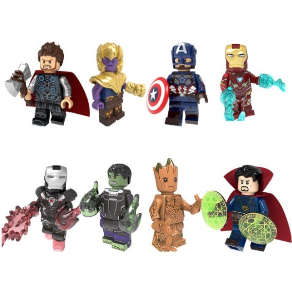 [LOGU] Brick Superhero action figures, Brick karakter friend hero sponge