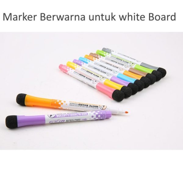 Spidol Board Marker Warna Warni, Premium Magnetic Dry Wipe Pens