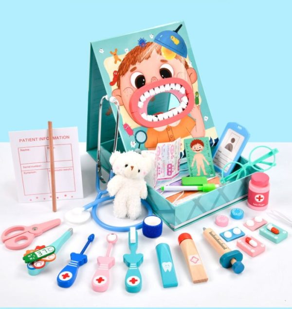 Mainan dokter gigi kayu anak, Wooden dentist toy