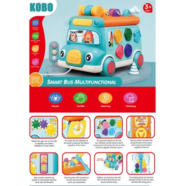 [LOGU] Mainan six sided bus, Mainan whack a mole 6 in 1 bus - Image 5