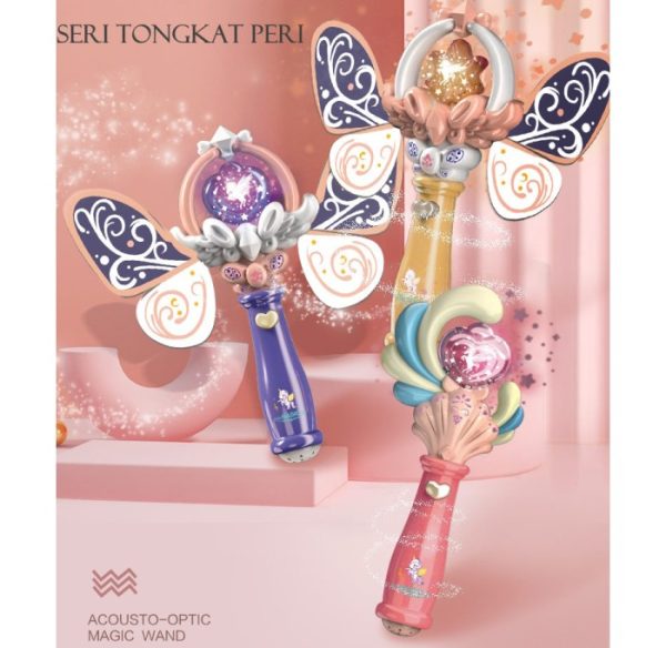 Mainan Tongkat Peri motif Kupu-kupu & Kerang, Butterfly Magic Wand