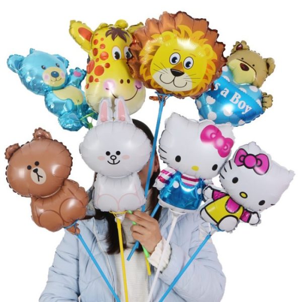 Balon Lucu Anak, Balon Karakter Lucu Anak dengan Stick, Balon Kartun - Image 2