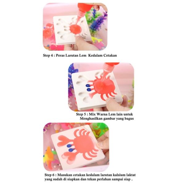 Mainan DIY cetakan magic jelly, Jelly crystal mould,Mainan kreatifitas - Image 3