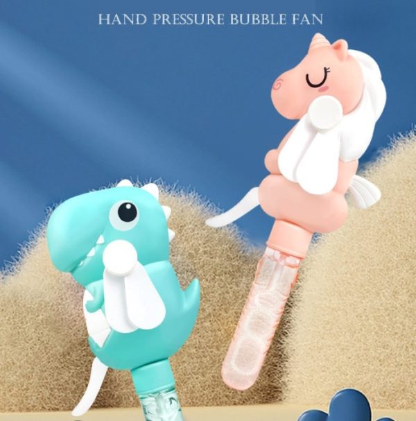 Mainan Bubble plus Kipas Tangan, Hand pressure Bubble Fan, Bubble Wand