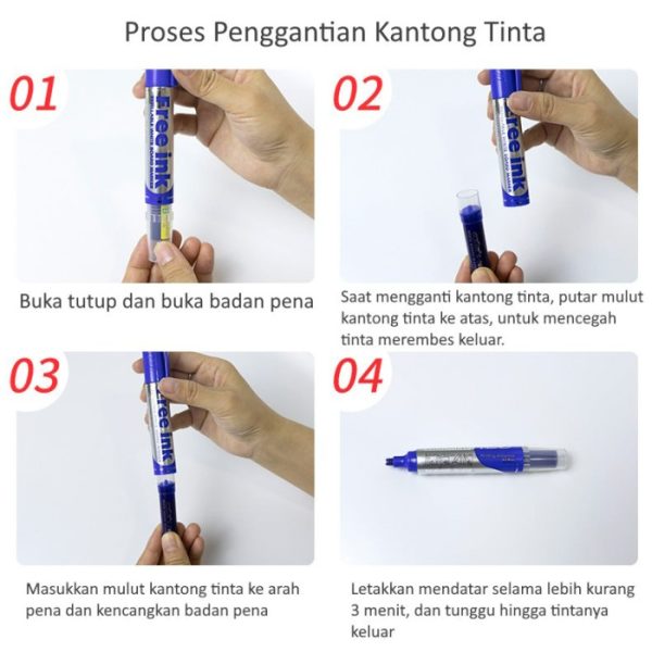 Spidol Board Marker bisa Ganti Refill, Spidol yang Bisa Dihapus - Image 5