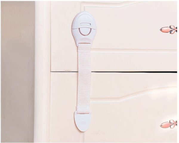 drawer safety, pengaman lemari kulkas pintu bayi model kain - Image 3