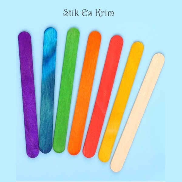 Stik Es Krim Kayu, Stik Es Krim Warna Warni