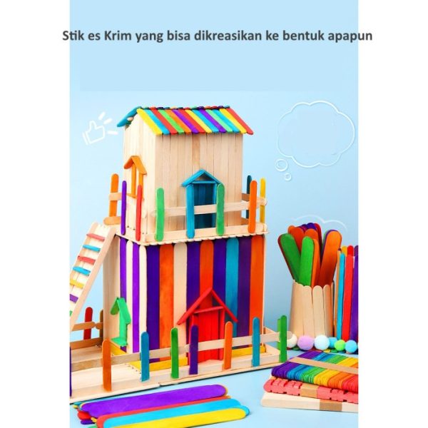 Stik Es Krim Kayu, Stik Es Krim Warna Warni - Image 2