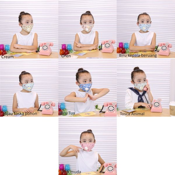 [LOGU] Masker kain anak, Masker kain dengan knob udara, Masker kain pm 2.5 anak - Image 2