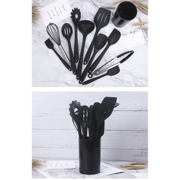 [LOGU] Spatula sendok sutil silikon alat dapur set 10 in 1, Perlengkapan masak silikon set - Image 7