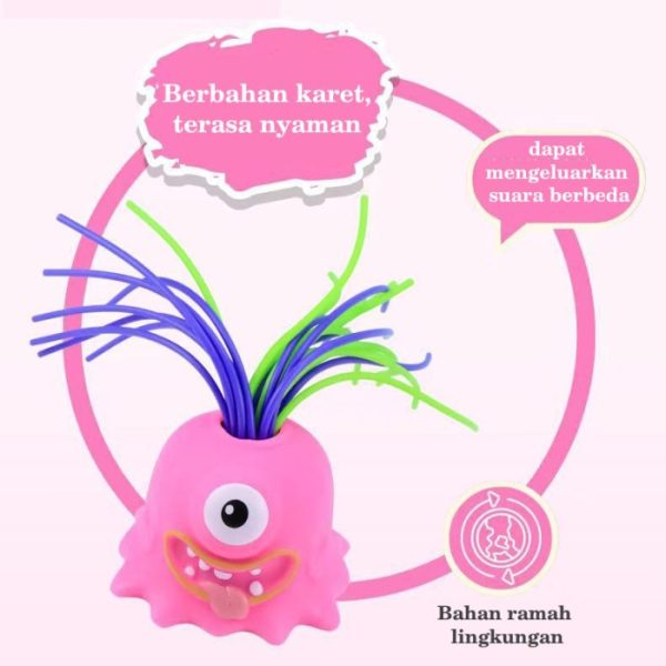 Mainan Monster Lucu Menjerit ketika Ditarik Rambutnya, Mainan Haloween - Image 3