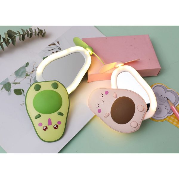 [LOGU] Kipas angin lampu avocado, Mini fan lucu unik 3 in 1, kipas dan lampu emergency - Image 2