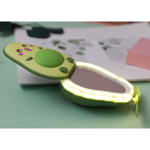 [LOGU] Kipas angin lampu avocado, Mini fan lucu unik 3 in 1, kipas dan lampu emergency - Image 5