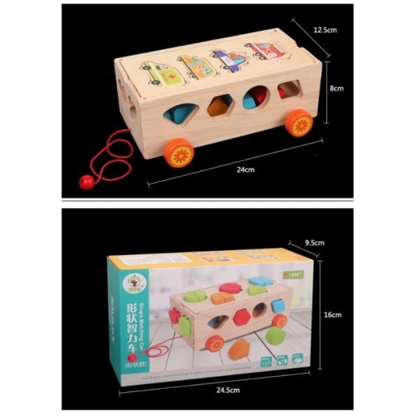 Mainan puzzle 3 in 1, Mainan puzzle kayu anak mencocokkan - Image 3