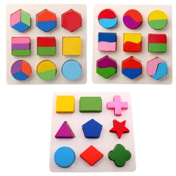 Puzzle kayu edukasi anak, Puzzle kayu menggenal bentuk