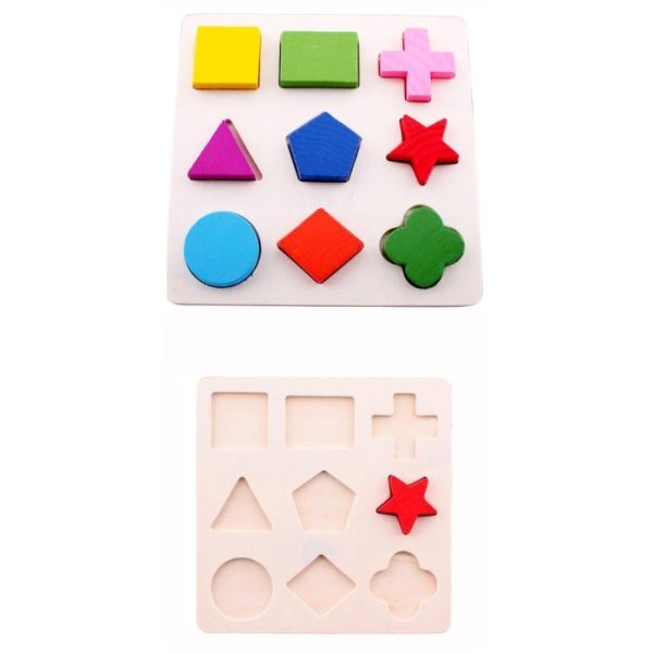 Puzzle kayu edukasi anak, Puzzle kayu menggenal bentuk - Image 3