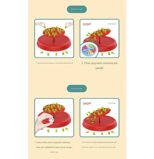 Mainan balance frog, Mainan board game pohon keseimbangan kodok - Image 2