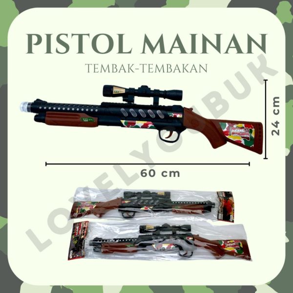 [LOGU] Mainan pistol tembak-tembakan anak, mainan pistol lampu, mainan pistol laser - Image 2