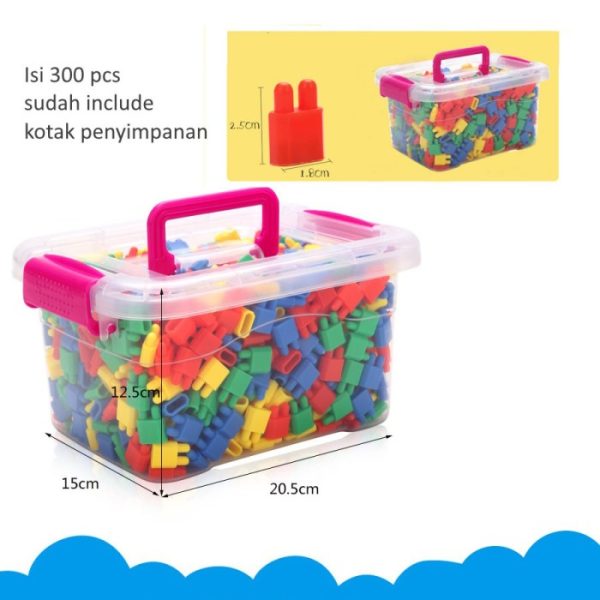 Mainan kreatifitas anak, Puzzle Bullet, Mainan Balok Susun Roket 300pc - Image 2