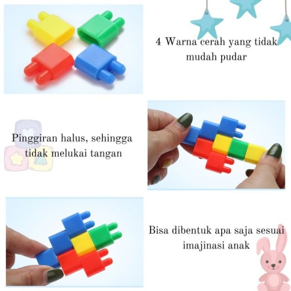 Mainan kreatifitas anak, Puzzle Bullet, Mainan Balok Susun Roket 300pc - Image 3